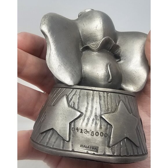 Disney Dumbo Limited Edition Pewter Clock Figure Quartz #412/5000 Malaysia WORKS - Picture 9 of 16